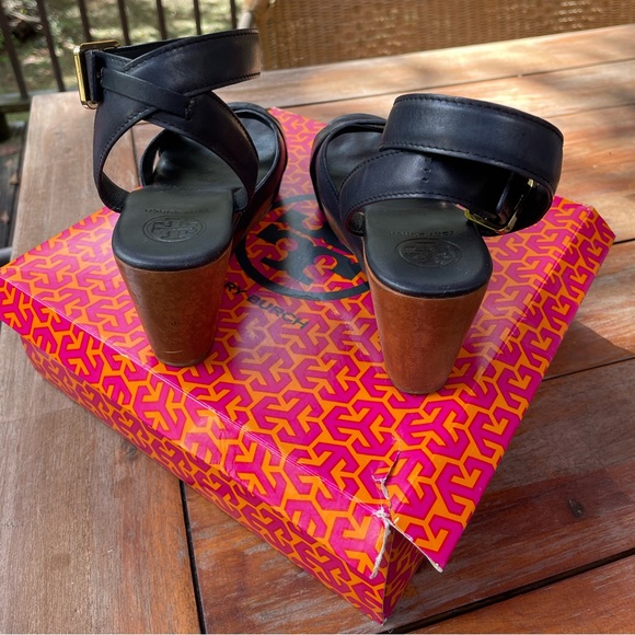 Tory Burch almita mid wedge sandal sz 10 - Picture 3 of 5